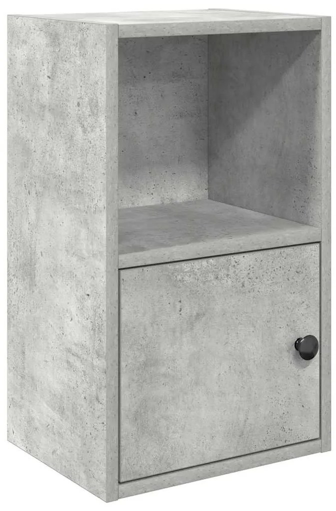 betonszürke szerelt fa könyvespolc 31x24x52 cm