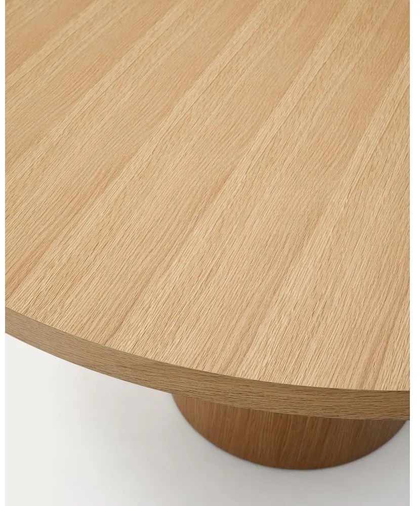 Kerek étkezőasztal tölgyfa dekorral ø 150 cm Nealy – Kave Home