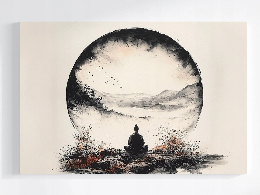 Poszter Szerzetes Meditáció Harmónia Zen Orient Japán 60x40