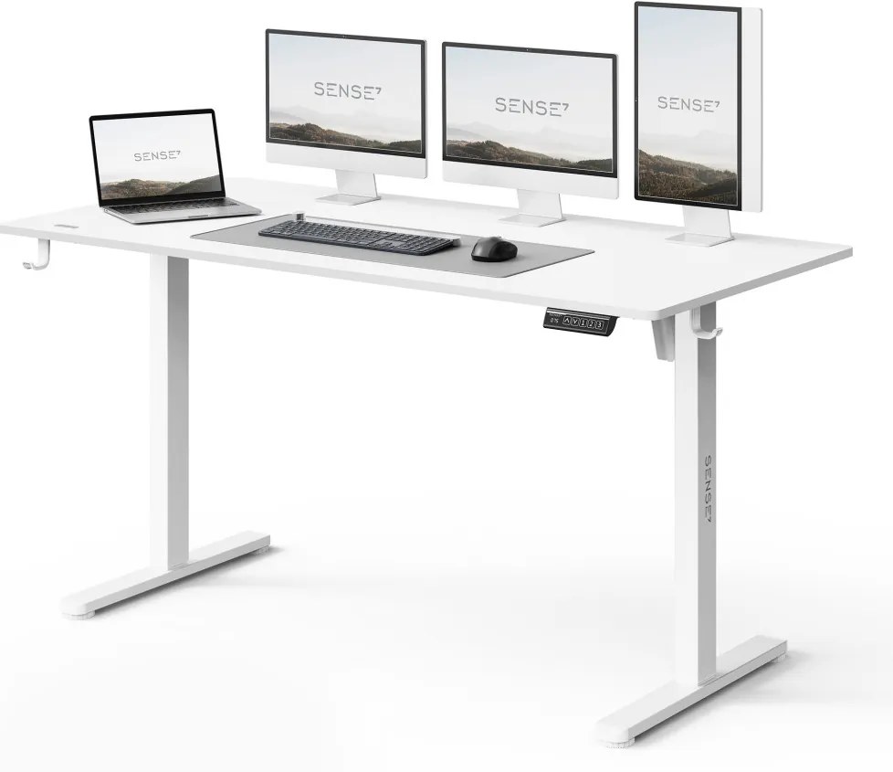 Állítható magasságú íróasztal Nojo Light 140 cm x 60 cm fehér