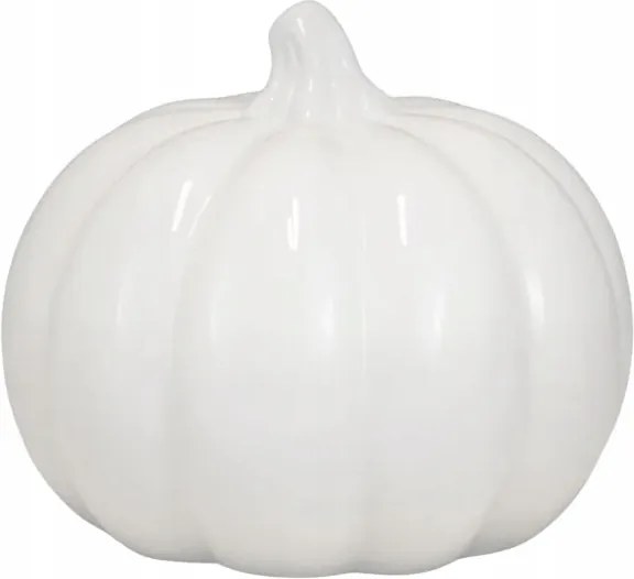 Fehér kerámia sütőtök dekoráció 10,8 cm