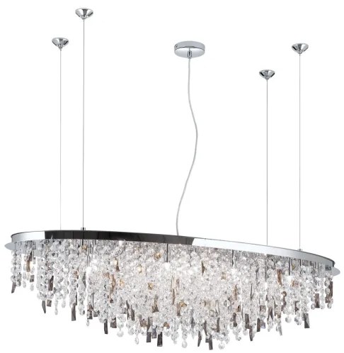 Orion - Kristály csillár zsinóron CRYSTALRIVER 21xG9/40W/230V fényezett króm