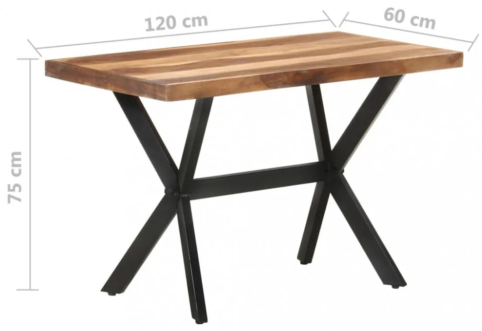 tömör fa étkezőasztal mézszínű felülettel 120 x 60 x 75 cm