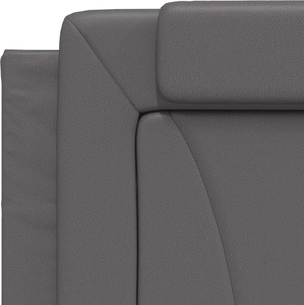 szürke műbőr fejtámla párna Viana 180 cm