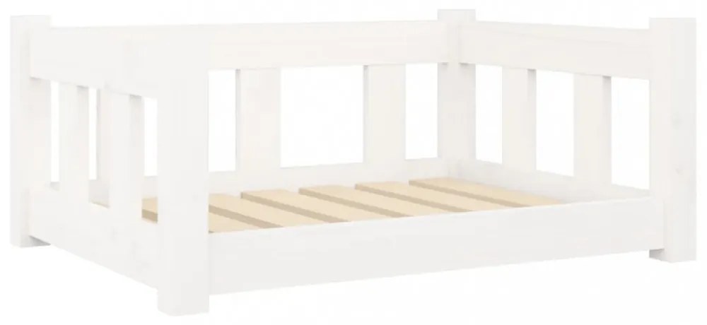 vidaXL fehér tömör fenyőfa kutyaágy 65,5 x 50,5 x 28 cm