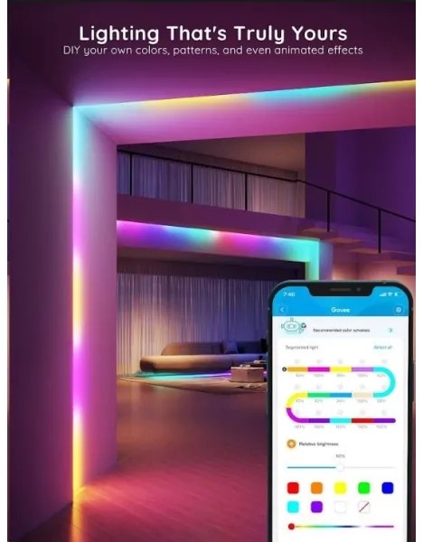Govee - Wi-Fi RGBIC PRO okos LED szalag 10m