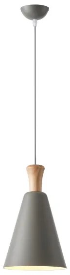 Csillár zsinóron 1xE27/15W/230V szürke átm. 20 cm