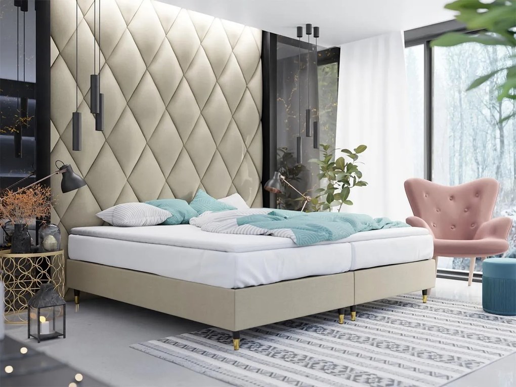 Franciaágy 180 cm Esterházy (bézs) (matraccal). 1069981