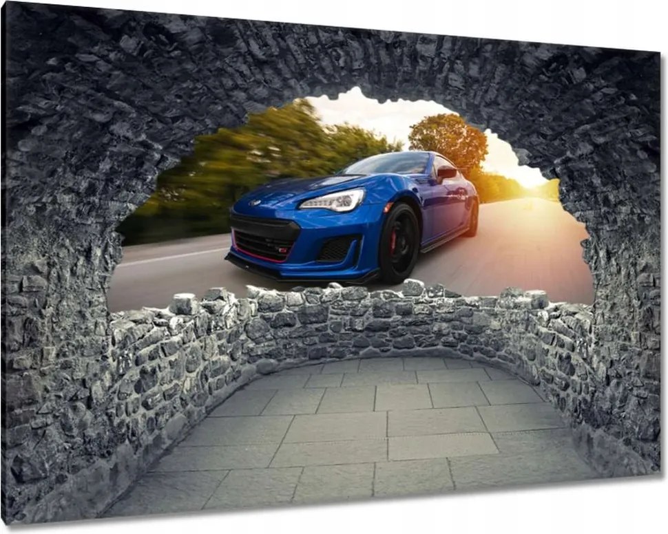 Vászonkép 90x60 Autó-Motor Kék Autó