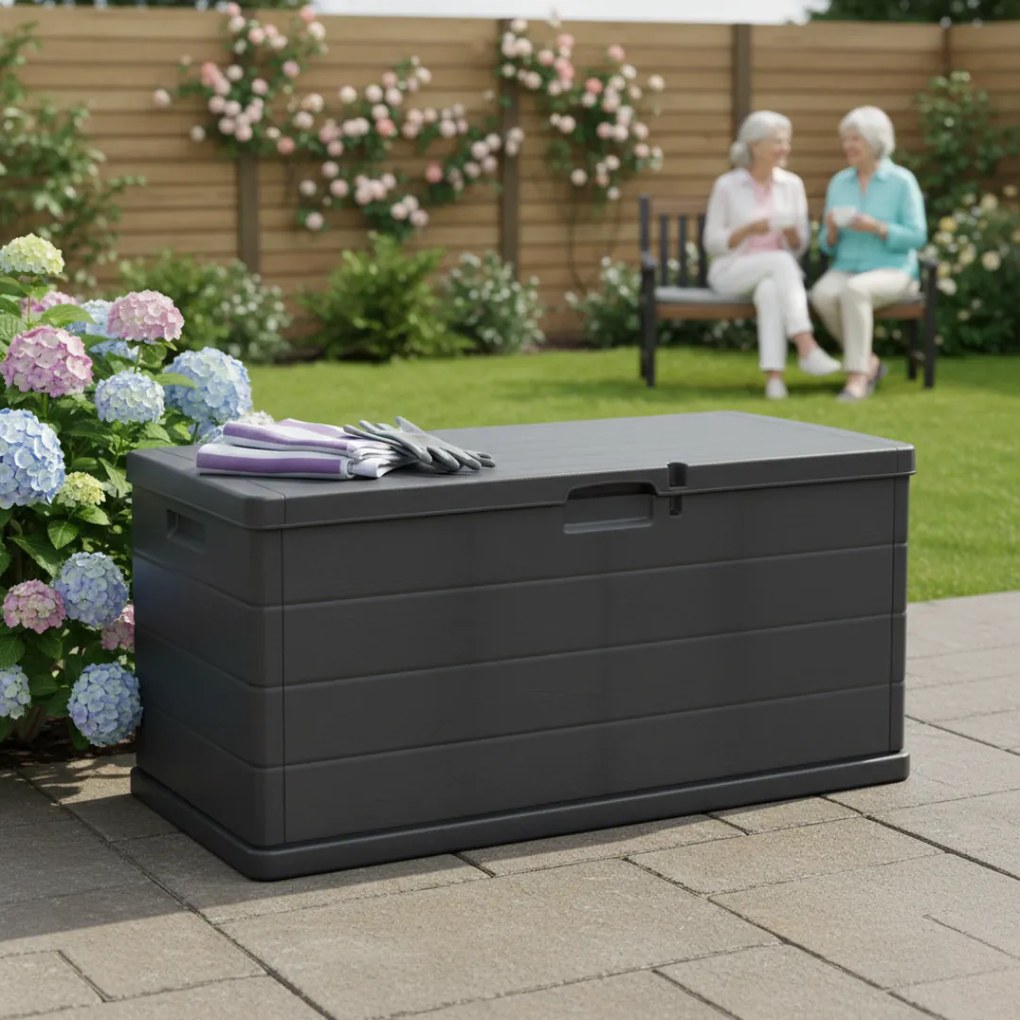 ALPHA tárolódoboz, 340L, 118x59x57cm, antracit I.P.A.E-Progarden