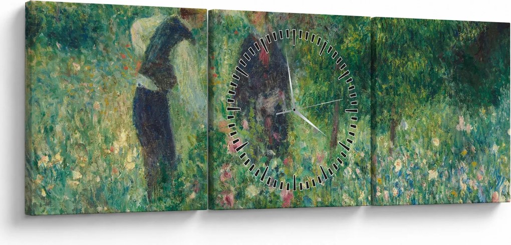 Kép - Auguste Renoir, Picking Flowers, reprodukciók (órával) (90x30 cm)