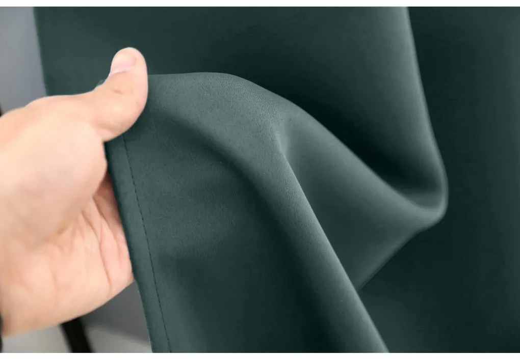 OXFORD türkiz függöny 140x250 cm Felfüggesztés: Fém gyűrűk