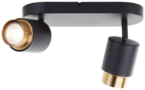 Brilliant - LED spotlámpa COVELO 2xGU10/5W/230V fekete/arany