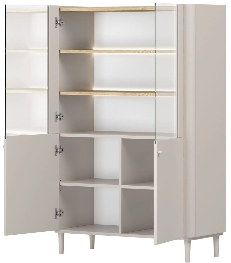 Elivo vitrin 100 cm - kasmír / olajozott tölgy