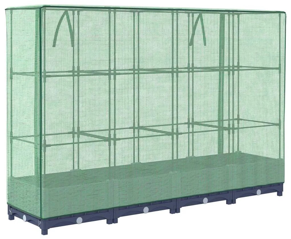 rattan megjelenésű magaságyás melegháztakaróval 160x40x123 cm