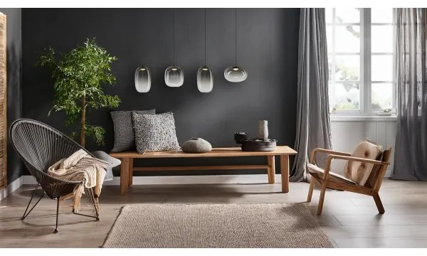 LED Csillár zsinóron VASO LED/15W/230V fekete/füstös