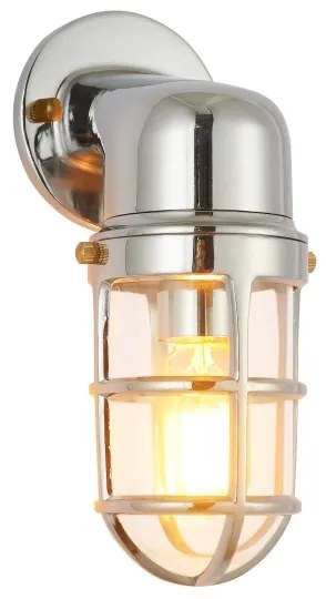 Kültéri fali lámpa LUND 1xE27/12W/230V IP44 króm