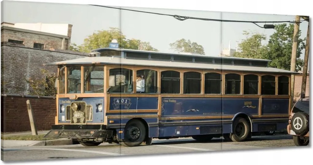 Festmények 180x90 Antik Trolleybus
