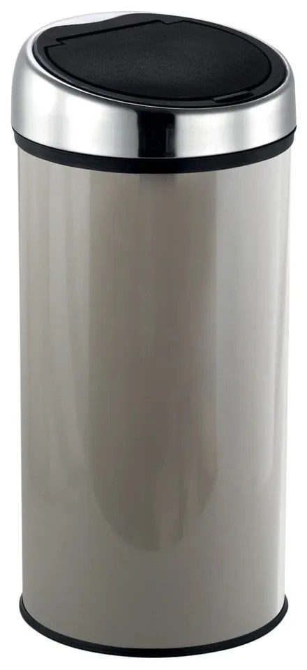 Szürkésbarna acél érintésre nyíló szemetes 30 l – MSV