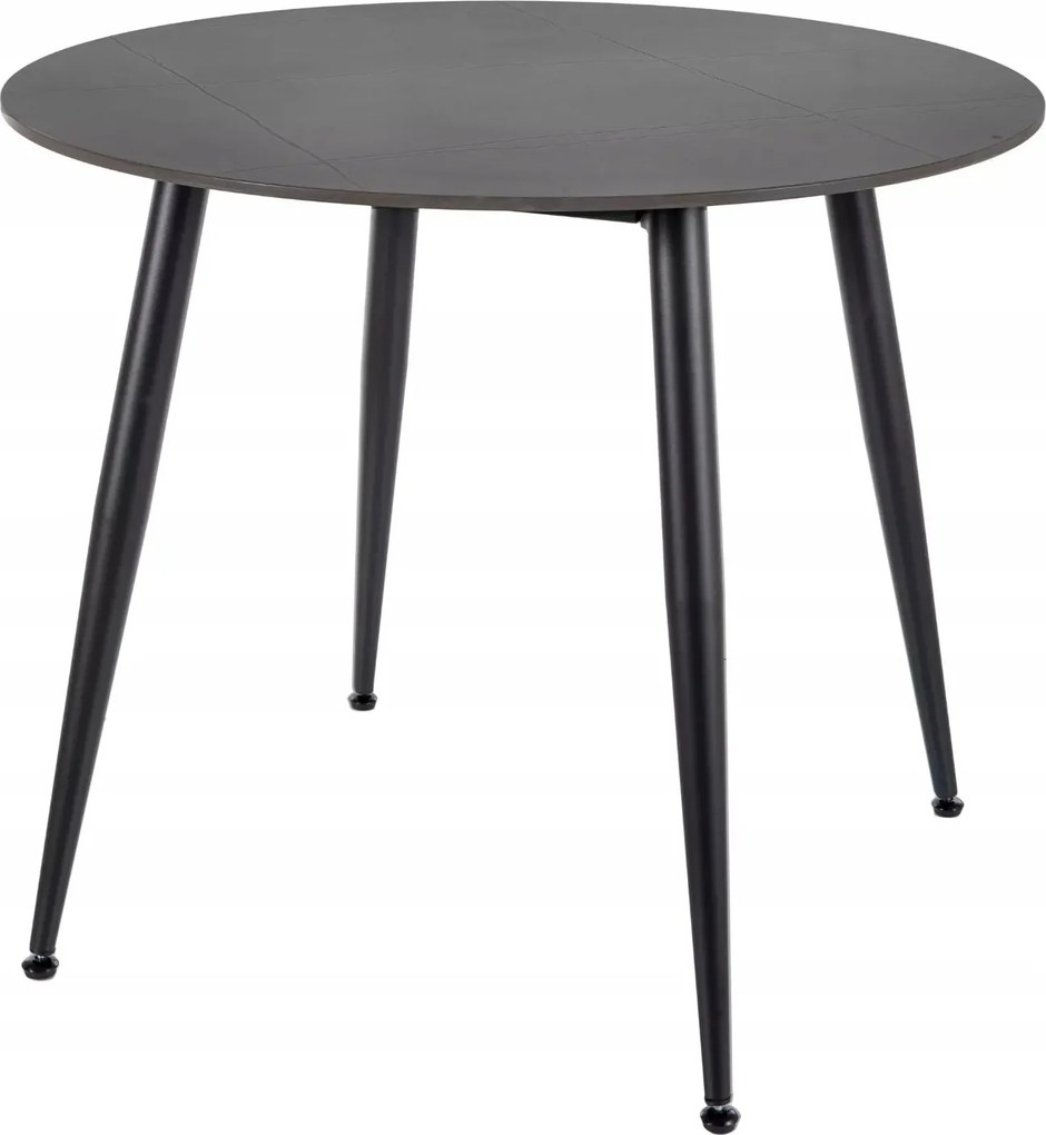 Kerek kerámia asztal fekete konyhába nappaliba étkezőbe modern Rion 90