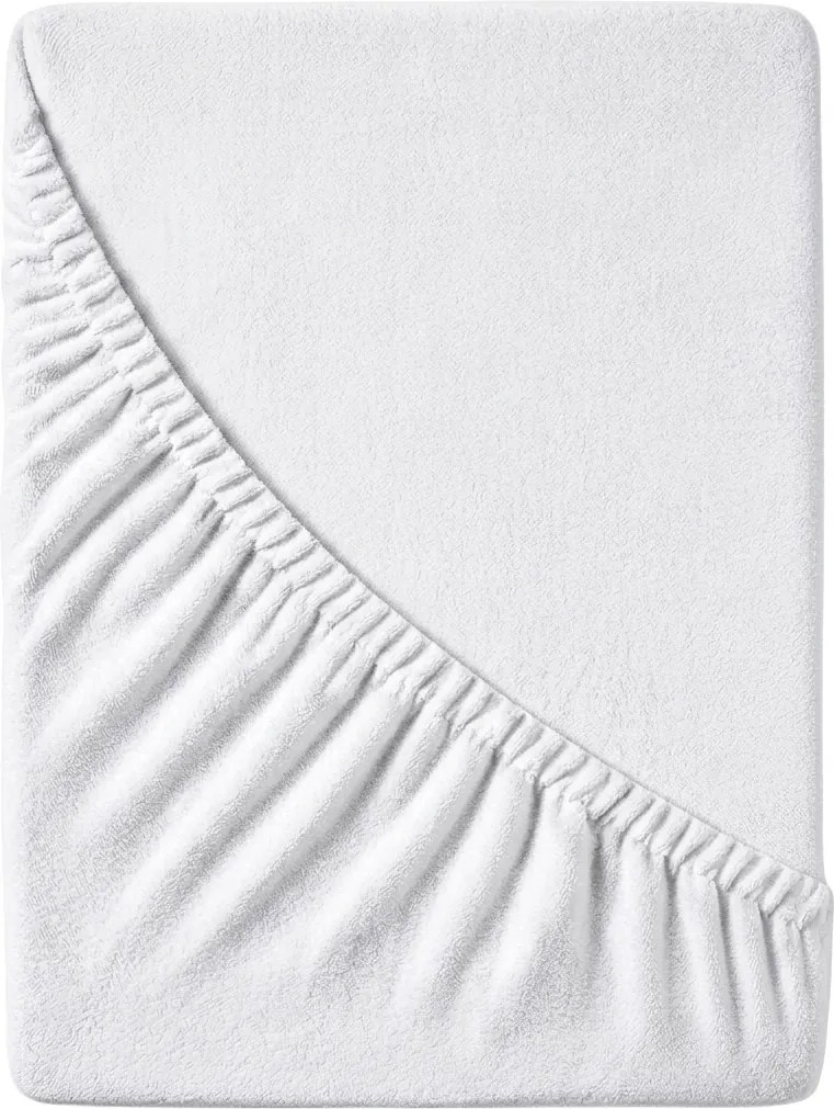 Frottír EXCLUSIVE fehér lepedő 160x200 cm