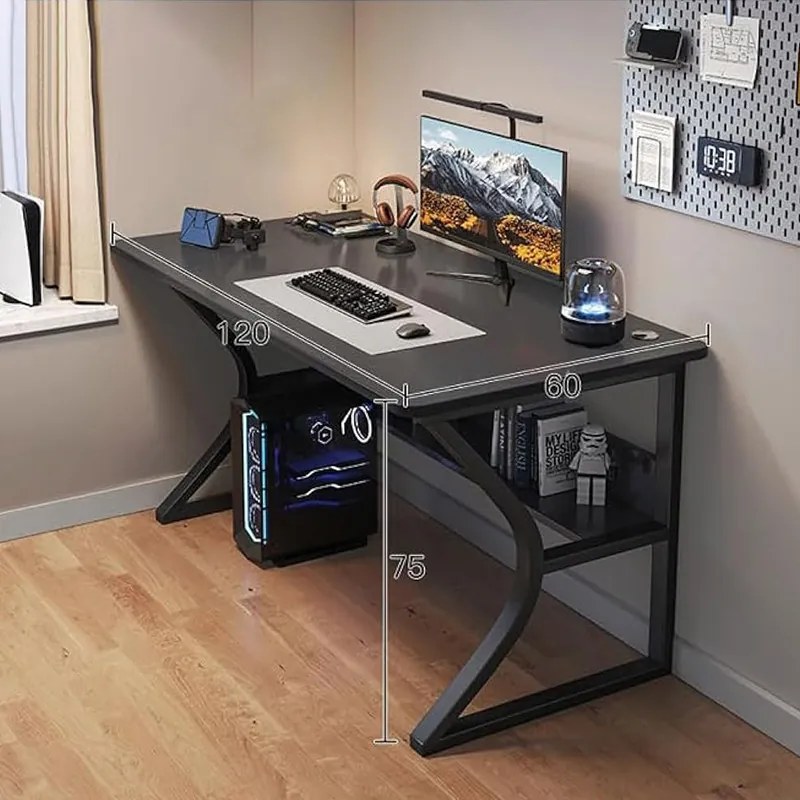 Gamer asztal minőségi íróasztal fekete 100x60x75 cm OTC-B1