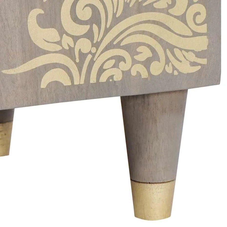 Széf fiókkal Szürke 38 x 33.5 x 160 cm Tömör mangófa