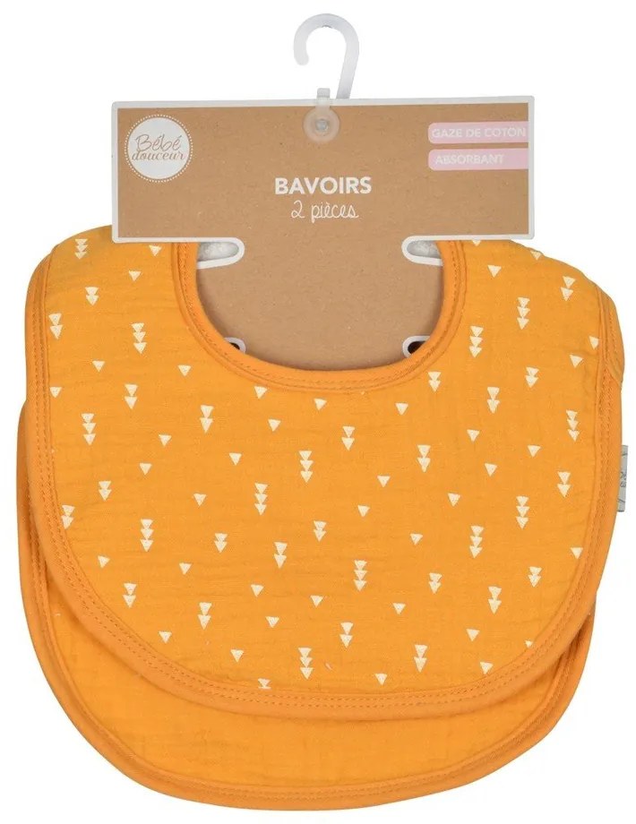 Sárga muszlin előke szett 2 db-os – Bébé Douceur