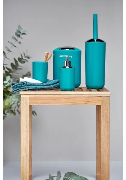 WENKO 21225100 - WC-kefe BRASIL 10x37 cm türkiz/fényes króm