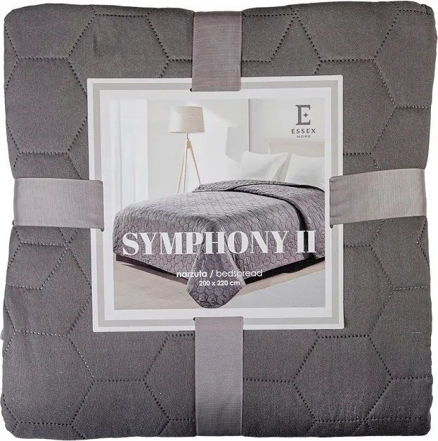 Elegáns Ágytakaró Ágyra Steppelt 170X210 Symphony Grafit