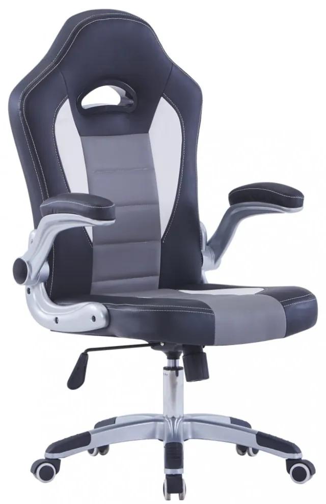 Fekete műbőr gamer szék