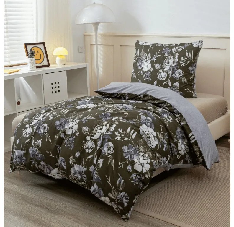 Mikroflanel ágyneműhuzat VIONAE zöld Ágyneműhuzat mérete: 70 x 90 cm | 140 x 200 cm