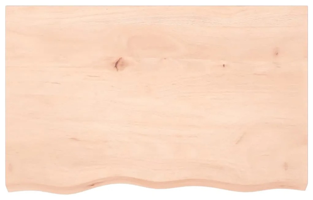 kezeletlen tömör tölgyfa fali polc 80x50x(2-6) cm