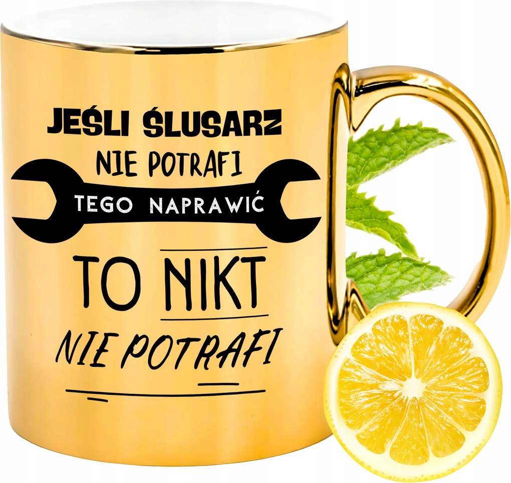 Prémium Arany Csillogó Bögre Lakatosnak Ajándék Nyomtatott Fotó