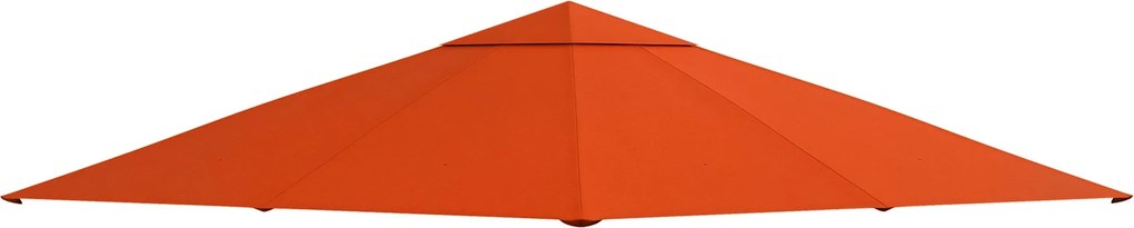Outsunny Kerti Pavilon Napernyő Csere, kb. 3 x 3 m, vízálló, napvédő, 8 vízelvezető lyukkal, poliészter, narancs | Aosom
