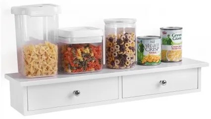 SHELFY rekeszes fali polc, fehér