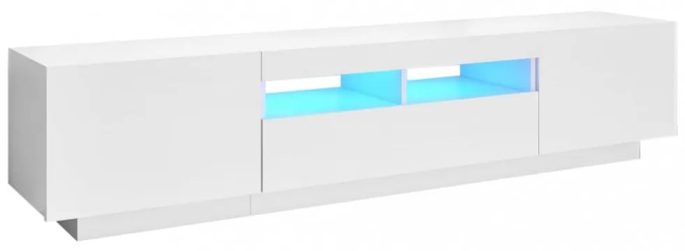fehér TV-szekrény LED-lámpákkal 180 x 35 x 40 cm