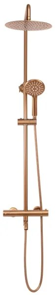 REA-P8807 - LUNGO termosztátos zuhanyszett, szálcsiszolt réz