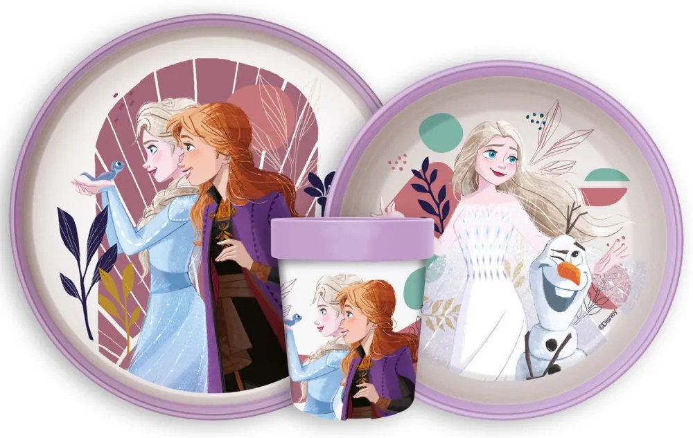 Disney Jégvarázs Journey csúszásmentes étkészlet, micro műanyag szett