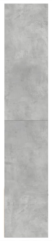 betonszürke szerelt fa könyvespolc 100 x 36 x 189 cm