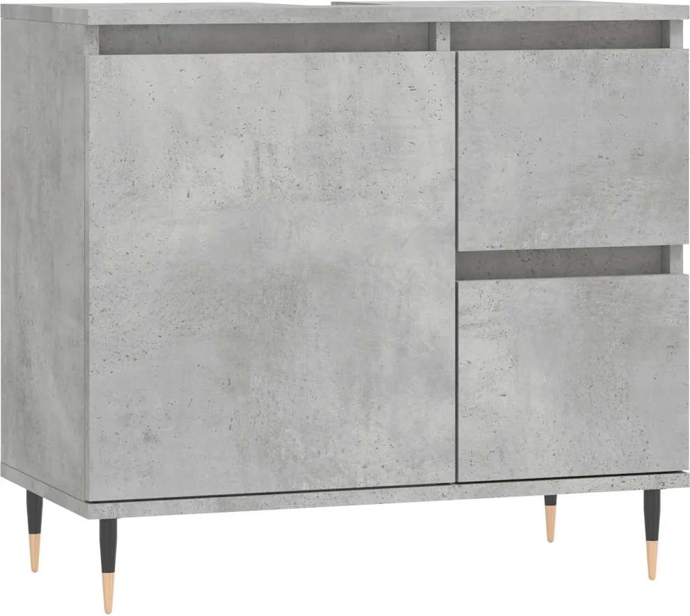 vidaXL betonszürke szerelt fa fürdőszobaszekrény 65 x 33 x 60 cm