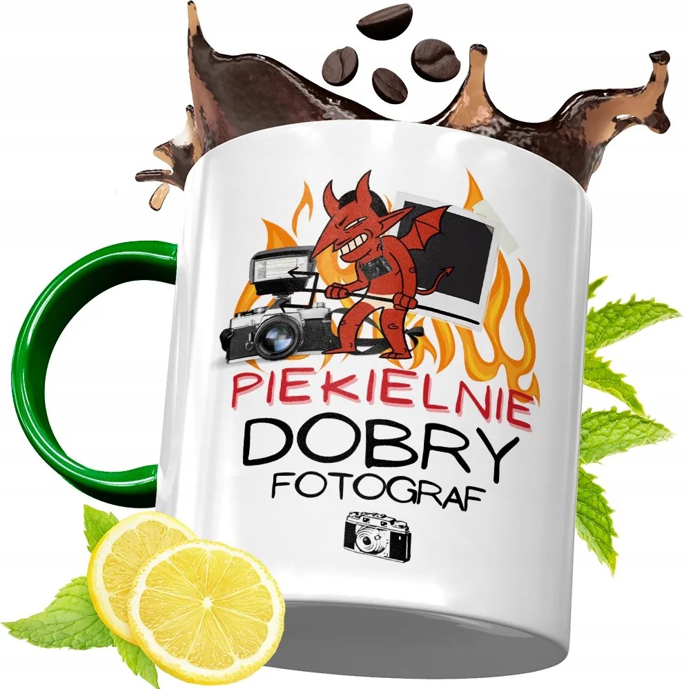 Zöld Bögre Fotósnak Születésnapi Ajándék Fényképes Nyomtatással