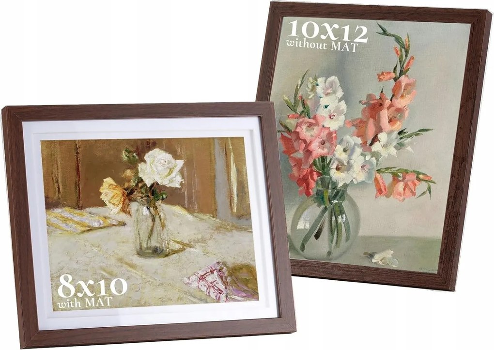 Képkeret 20x24cm 2 db-os szett álló lógó fa barna