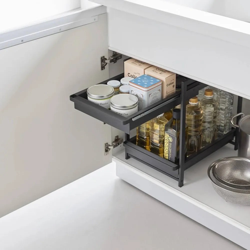 Fekete fém kiegészítő polc 30x42 cm Tower – YAMAZAKI