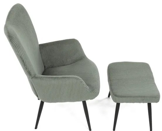 Zöld Corduroy Relax Fotel. AK-L7285 GRN6