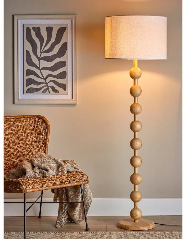 Natúr színű állólámpa textil búrával (magasság 154,5 cm) Giacoma – Bloomingville