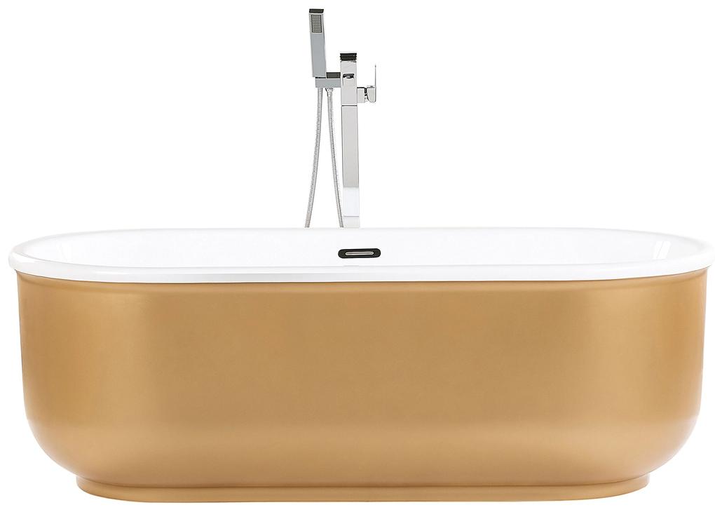Arany szabadon álló fürdőkád 170 x 80 cm PINEL Beliani