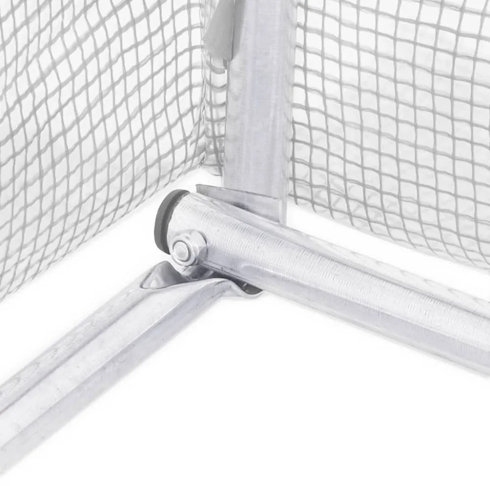 fehér acélvázas melegház 60 m² 10 x 6 x 2,85 m