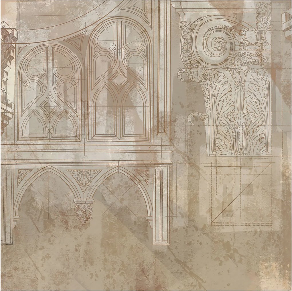 Fali fotótapéta Étkezőbe Történelmi díszek 250x250