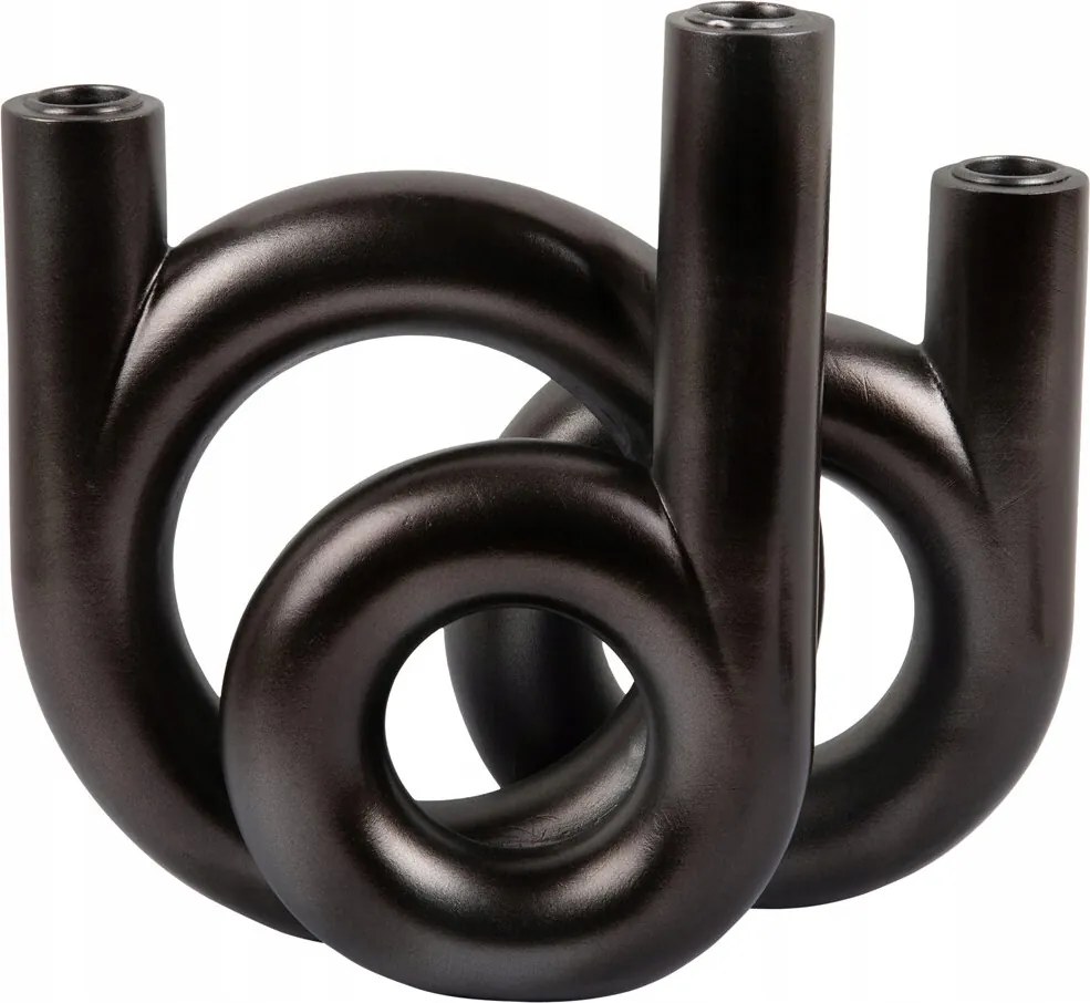 Gyertyatartó Fekete Modern Stílusos 3 Gyertya 3 Gyertya